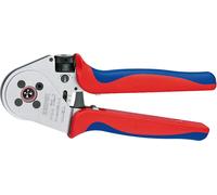 Pince à sertir à quatre broches L.230mm chromée pour contacts tournés sans aide au positionnement Knipex