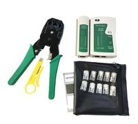 Pince à sertir et à dénuder, Pince à Serre-câble réseau + testeur de câble réseau Professionnel RJ45 RJ11 RJ12 CAT5 UTP LAN, Ensemble d'outils manuels