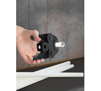 Pince à sertir et coupe-tube - Kit d'outils de sertissage manuels avec mâchoires de sertissage - Pour tubes en cuivre et en aluminium - Réparation sanitaire - Noir