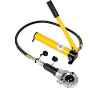 Pince à sertir hydraulique - 6T - 9 mâchoires - V12-28, TH 16-32 mm - Pour tubes inox & cuivre - Réparation auto & moto - Jaune