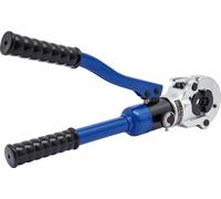 Pince à sertir hydraulique - Contour en V - 12-28 mm - 80 kN - Tête pivotante à 360° - Poignée ergonomique - Bleu foncé