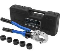 Pince à sertir hydraulique - CW-1632 - Force de sertissage 80 kN - Tête pivotante à 360° - 5 matrices 12-28 mm pour tubes en cuivre - Acier 41Cr4 - Poignée ergonomique