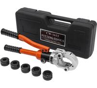 Pince à sertir hydraulique - CW-1632 - Tête pivotante 360° - 5 jeux de mâchoires - Matrice en V - Manuel - Orange