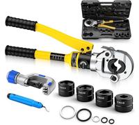 Pince à sertir hydraulique de 8 tonnes, compatible avec les modèles TH16, TH20, TH26 et TH32. Comprend un coupe-tube, un ébavureur, des joints d'étanchéité et une boîte en plastique robuste pour les r