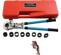 Pince à sertir hydraulique, débit 6T, poignée ergonomique, rotation 360°, moules pour tubes aluminium et cuivre, longueur 55-74 cm