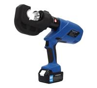 Pince à sertir hydraulique électrique avec 12 inserts de sertissage 16-400 mm² 120KN Tête rotative à 360° 18 V 4,0 Ah Batterie au lithium Chargeur Mallette à outils pour cuivre aluminium