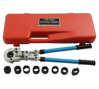 Pince à sertir hydraulique, force de 6 tonnes, longueur 30 cm, mécanisme à cliquet, acier haute résistance, compatible avec différentes tailles de tubes