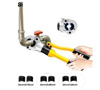 Pince à sertir hydraulique, force de sertissage de 8 tonnes, dimensions 40 x 14 cm, coffret d'outils de 45 x 10 x 20 cm, matrices de 16 à 32 mm, poids net 4,1 kg