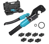 Pince à sertir hydraulique, force de sertissage de 8 tonnes, poignée ergonomique, couleur bleue (PL)