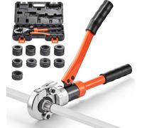 Pince à sertir hydraulique - Kit d'outils de sertissage pour tuyaux - Mâchoires TH 16/20/26/32 mm - Mâchoires en V 12/15/18/22/28 mm - Pour tuyaux PEX et composites aluminium - Pour tuyaux en acier in