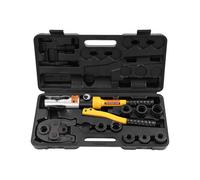 Pince à sertir hydraulique manuelle 10T 9 formes Jaune | Outil de pressage hydraulique pour tubes en cuivre avec 9 formes spéciales - Construction en aluminium pour tuyau en cuivre