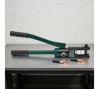 Pince à sertir hydraulique manuelle - YQK-300 - Force de sertissage de 120 kN - 11 jeux de matrices - 16–300 mm² - Vert