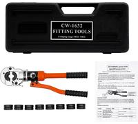 Pince à sertir hydraulique - Outil de sertissage manuel pour tubes - Profil en V 12/15/18/22/28 mm - Jeu de pinces à sertir - Orange