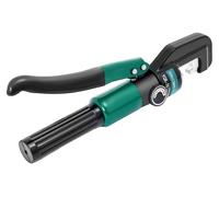 Pince à sertir hydraulique - Pince à sertir les cosses - 60 kN - Tête en C pivotante à 360° - 8 matrices de sertissage 4–70 mm² - Manuelle - Pour tubes en PEX, cuivre et aluminium - Vert foncé
