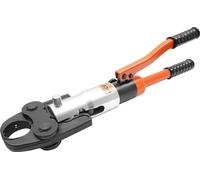 Pince à sertir hydraulique - Pince à sertir manuelle de 10 t - Mâchoires M-Press - Tête pivotante à 360° - Pour tubes en cuivre - Avec mallette de transport - Orange