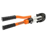 Pince à sertir hydraulique - Pince à sertir manuelle pour tubes - Force de serrage : 10 tonnes - 10 paires de matrices de serrage - Serrage hexagonal - Pour tubes en cuivre de 12 à 28 mm - Coffret d'o