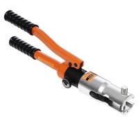 Pince à sertir hydraulique pour PEX - Kit 10 t - 4 matrices - Pour tubes composites aluminium/ALUPEX - Portable avec cliquet - Mallette de transport - Orange