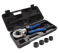 Pince à sertir hydraulique pour tubes en cuivre - Kit d'outils de sertissage - Douilles TH16, TH20, TH26, TH32 - Pour tubes de 16 à 32 mm - Acier trempé - Noir
