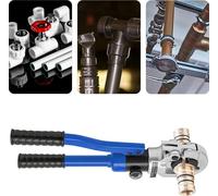 Pince à sertir hydraulique pour tubes - Manuelle - Mâchoires V12–V28 - Pour 12/15/18/22/28 mm - Course 15 mm - Lot de 5 mâchoires