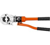 Pince à sertir hydraulique - Presse à câbles - 8 t/80 kN - Tête pivotante à 360° - Mâchoires de sertissage 5 V V12 V15 V18 V22 V28 - Orange