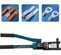 Pince à sertir hydraulique - Presse manuelle 16 t - Contour en V PEX - Boîtier en aluminium - Presse à cosses - Multifonction pour installations électriques
