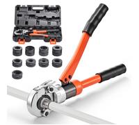 VEVOR Pince à Sertir Hydraulique Tuyau Sertisseuse Raccords Tuyaux avec Mâchoires TH16 TH20 TH26 TH32 pour Tuyaux PEX et Aluminium-plastique, Mâchoires V12 V15 V18 V22 V28 pour Tubes Acier Inoxydable