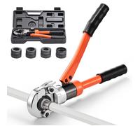 VEVOR Pince à Sertir Hydraulique Tuyau PEX Aluminium-plastique Sertisseuse Raccords Tuyaux avec Mâchoire TH16 TH20 TH26 TH32 Mallette de Transport Kit Sertissage pour Réparation Installation Plomberie