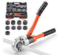 Pince à sertir hydraulique VEVOR, outil de sertissage multifonctionnel avec mâchoires TH16 TH20 TH26 TH32, pince à sertir pour tubes en plastique PEX & aluminium et mâchoires V12 V15 V18 V22 V28 pour