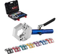 Pince à sertir hydraulique VEVOR, pince à sertir Hydra, kit de sertissage pour tuyaux de climatisation avec 7 embouts Snap-On, outil de sertissage pour tuyaux pour réparations automobiles et de climat