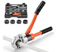Pince à sertir hydraulique VEVOR, pince à sertir pour tubes en plastique PEX & aluminium, pince à sertir pour tubes avec mâchoires U16 U20 U25 U32 & mallette de transport, kit d'outils de sertissage p