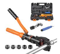 Pince à sertir hydraulique VEVOR pour tubes, avec 5 mâchoires de sertissage M, pince à sertir manuelle, pince à sertir pour tubes en acier inoxydable et en cuivre, comprenant un jeu de profilés M12, M