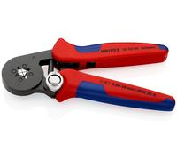 Pince à sertir Knipex, à réglage automatique, pour embouts, à insertion latérale, avec gaines multicomposants, 180 mm, 1 pièce.