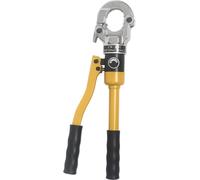 Pince à sertir les tubes - Pince à sertir à profil TH - Force de sertissage de 8 t, mâchoires de 16/20/25/32 mm, tête pivotante à 360°, pour tubes composites PEX/PB, acier Cr40 - Jaune