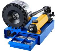 Pince à sertir les tuyaux hydrauliques haute pression, outil manuel de sertissage de tuyaux avec 8 matrices et plage de sertissage de 6 à 28 mm, adapté aux tuyaux d'huile basse et haute pression, aux