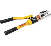 Pince à sertir les tuyaux - Outil de sertissage - Force de sertissage 10 t - 9 mâchoires de sertissage V/TH - Profil V 12–28 mm, profil TH 16–32 mm - Jaune
