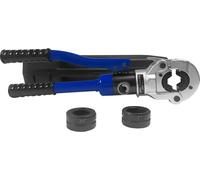 Pince à sertir les tuyaux - Outil de sertissage hydraulique manuel - 10 t - 3 matrices - Pour tuyaux de 1,27 à 2,54 cm - Pour PEX et cuivre - Bleu