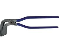Pince à sertir, longueur 285 mm, largeur des mâchoires 60 mm, à poser à 90°, courbée, sans PVC