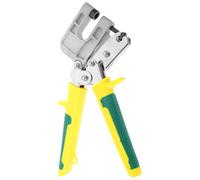 Pince à Sertir Main pour Montants Métalliques et Plaques | Acier au Carbone, Poignée Antidérapante Jaune, Commande D’une Seule Main, pour Profilés et Plaques de Plâtre