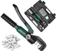 Pince à sertir manuelle hydraulique pour fils, force de sertissage de 60 kN, 8 paires de matrices, vert