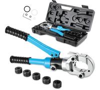 Pince a Sertir Multicouche V,8T, pour tuyaux d'égouts, de gaz et de maison, tuyau en cuivre, pince à sertir pour tuyaux en acier inoxydable, pince à sertir pour tuyaux à tête rotative à 360°,(V12-28)