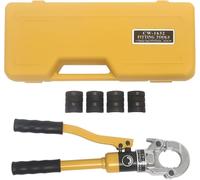Pince à sertir - Outil de sertissage manuel - Embouts de 16/20/25/32 mm - Pour tubes en PEX, en aluminium composite et en acier - Acier Cr40 - Manche droit - Jaune