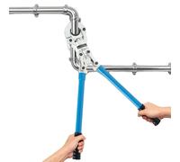 Pince à sertir PEX, ensemble de 9 pièces, course de serrage de 45 mm, force de serrage de 6 tonnes, longueur de 55 à 74 cm, tailles de matrices de 12 à 32 mm