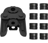Pince à sertir/pince à sertir pour tubes composites - Profil TH - Mâchoires TH16/20/26/32 - Acier trempé - Pour PEX/PB/aluminium - Ouverture max. 4,1–4,9 cm - Noir