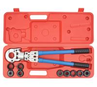 Pince à sertir - Pince manuelle - Coffret de 9 pièces - 9 embouts TH16-32 V12-28 - Changement rapide des matrices - Fonction de verrouillage - Manuel