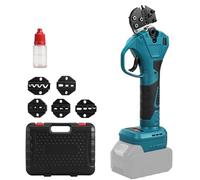Pince à Sertir pour Cosses Compatible Makita 18V, Pince à Sertir avec Matrices, Pince à Dénuder 0,5-16 mm² pour Différents Types de Terminaux, Affichage Numérique LED (Batterie et Chargeur Non Inclus)