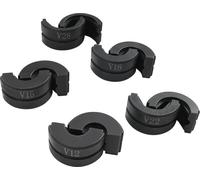 Pince à sertir pour tubes en cuivre - Ensemble de pinces à sertir - 5 pièces - Profil en V - 12/15/18/22/28 mm - Noir