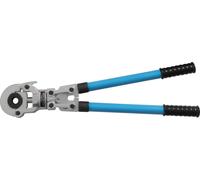 Pince à sertir pour tubes en cuivre - Pince à sertir CW-1632 - Profil V/TH V12–V28 TH16–TH32 - Tête rotative à 360° - Acier au carbone - Bleu foncé