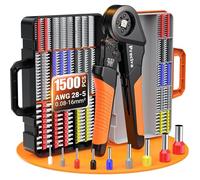 Pince à Sertir Preciva 0.08-16mm² avec 1500pcs Cosses Electriques, Outil Ergonomique