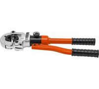 Pince à sertir/presser hydraulique - Manuelle - 8 t/80 kN - Jeu de mâchoires de sertissage V12 V15 V18 V22 V28 - Orange