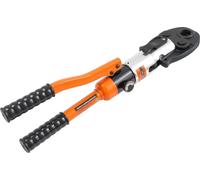 Pince à sertir - Sertisseuse hydraulique manuelle - 10 T - 9 mâchoires V12/15/18/22/28 mm + TH16/20/26/32 mm - Poignée incurvée - Orange